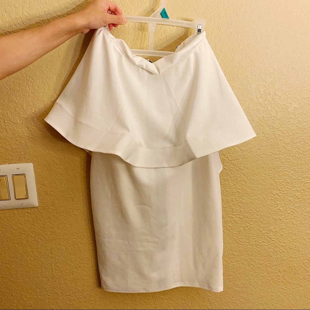 Fashion Nova Off Shoulder White Dress